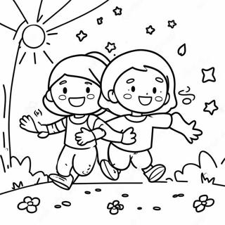 Halaman Mewarnai Anak Anak Ceria Bermain 66358 14520