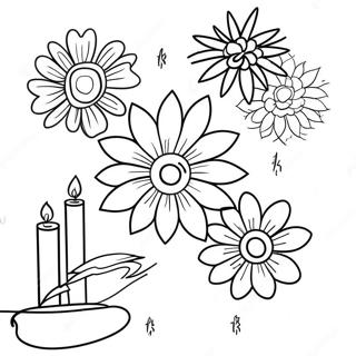 Halaman Mewarnai Kembang Api Diwali 66452-14537