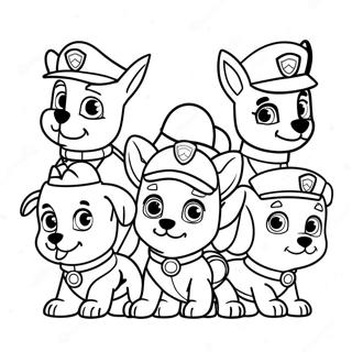 Halaman Mewarnai Anak Anak Paw Patrol Dengan Topi Santa 67251-14712