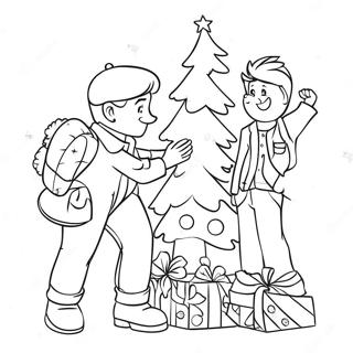 Halaman Mewarnai Chase Dan Marshall Mendekorasi Pohon Natal 67252 14715