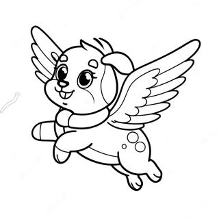 Halaman Mewarnai Skye Terbang Dengan Lampu Natal 67253 14717