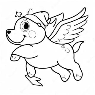 Halaman Mewarnai Skye Terbang Dengan Lampu Natal 67253 14720