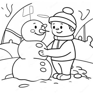 Halaman Mewarnai Rubble Membangun Manusia Salju 67254 14724