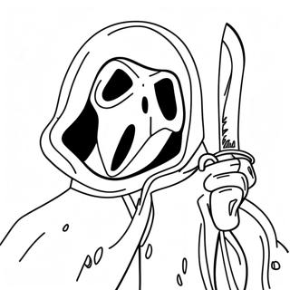 Ghostface Halaman Mewarnai