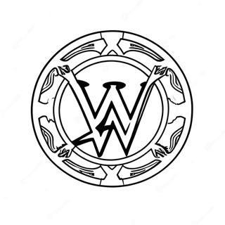 Halaman Mewarnai Logo Wwe Yang Lembut 68155-14914