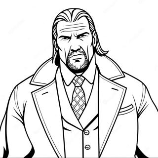 Halaman Mewarnai Triple H Yang Santai 68156-14920