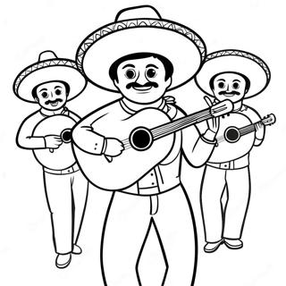 Halaman Mewarnai Band Mariachi Tradisional 69217-15160