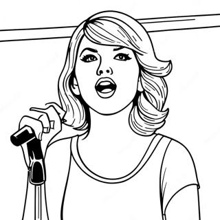 Halaman Mewarnai Taylor Swift Bernyanyi Di Panggung 69300-15173