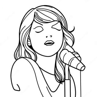 Halaman Mewarnai Taylor Swift Bernyanyi Di Panggung 69300-15174