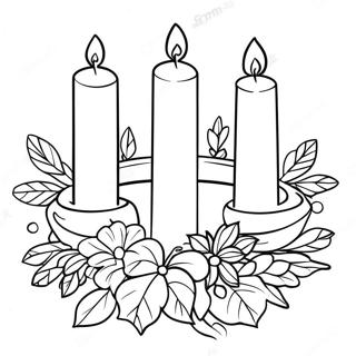 Halaman Mewarnai Karangan Bunga Advent Yang Ceria 69959-15310