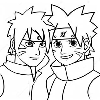 Gambar Mewarnai Persahabatan Naruto Dan Sasuke 7019 1002