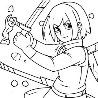 Gambar Mewarnai Sakura Haruno Dalam Pertempuran 7020-579