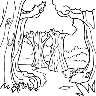 Halaman Mewarnai Hutan Pohon Truffula 70399 15412