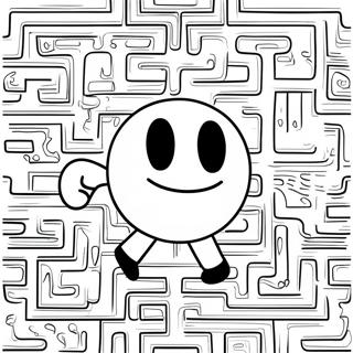 Halaman Mewarnai Pacman Dalam Labirin 70596 15456