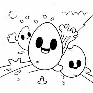 Halaman Mewarnai Pacman Yang Bahagia Mengejar Hantu 70597-15459