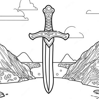 Halaman Mewarnai Pedang Emas Minecraft 70687 15476