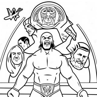 Halaman Mewarnai Pertandingan Kejuaraan Wwe 70855-15510