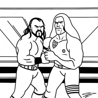 Halaman Mewarnai Pertarungan Epik Wwe 70856 15514