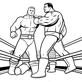 Halaman Mewarnai Pertarungan Epik Wwe 70856 15516