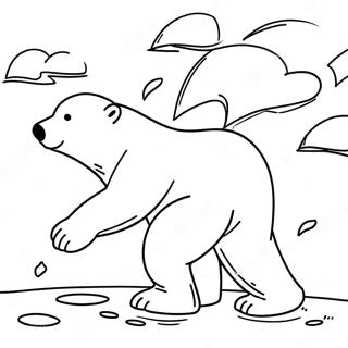 Halaman Mewarnai Beruang Kutub Yang Ceria 70944 15535