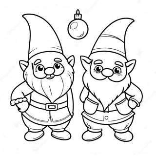 Halaman Mewarnai Gnome Natal 71219-15586