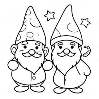 Halaman Mewarnai Gnome Natal Yang Meriah 71220-15589