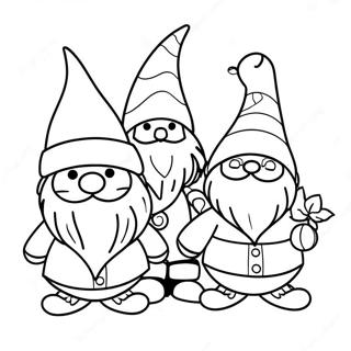 Halaman Mewarnai Gnome Natal Yang Lucu 71222-15598