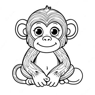 M Untuk Monyet Halaman Mewarnai 71756-15711