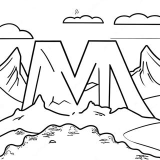 Halaman Mewarnai Huruf M Gunung Yang Perkasa 71757-15714