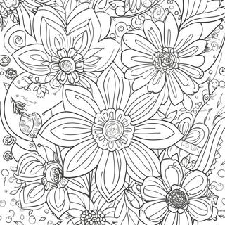 Halaman Mewarnai Vintage Bunga Retro 71931 15792