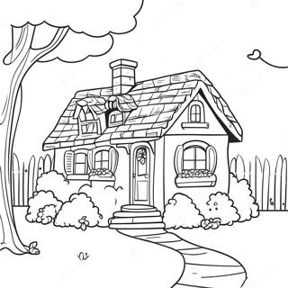 Halaman Mewarnai Pondok Vintage Menawan 71933 15798