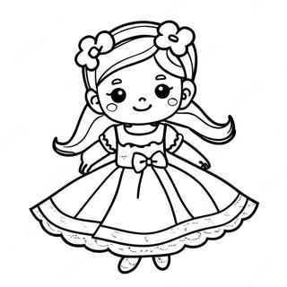 Gambar Mewarnai Gadis Ceria Dalam Gaun 72086-15921