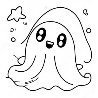 Halaman Mewarnai Hantu Kawaii Menyeramkan 72133-15946