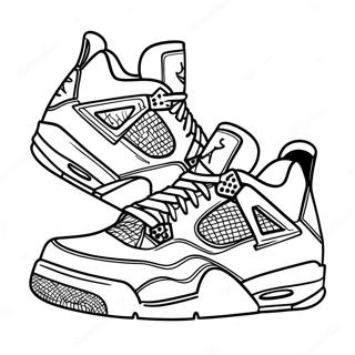 Halaman Mewarnai Sneaker Jordan 4 Yang Keren 72211-16011