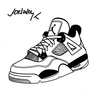 Halaman Mewarnai Sneaker Jordan 4 Yang Keren 72211-16012