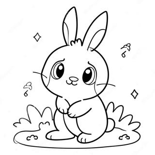 Halaman Mewarnai Kelinci Anime Kawaii Yang Ceria 72390 16157