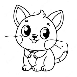 Halaman Mewarnai Hewan Peliharaan Tiktok Imut 72441-16193