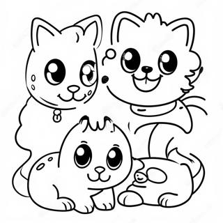 Halaman Mewarnai Hewan Peliharaan Tiktok Imut 72441-16195