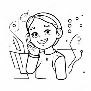 Halaman Mewarnai Influencer Tiktok Dalam Aksi 72443 16203