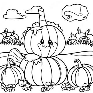 Halaman Mewarnai Kebun Labu Bahagia 72468 16218