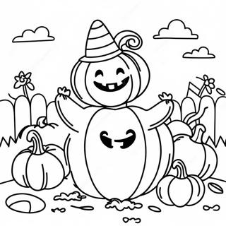 Halaman Mewarnai Kebun Labu Bahagia 72468 16219