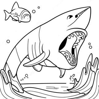 Halaman Mewarnai Megalodon 72568-16286