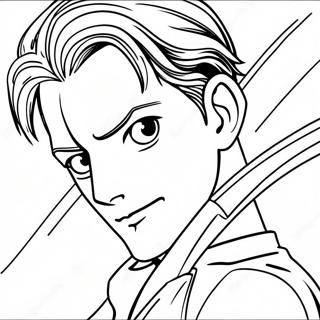 Halaman Mewarnai Levi Ackerman Dengan Pedang 72597-16320