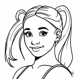 Halaman Mewarnai Ariana Grande Dengan Kuncir 72622-16337