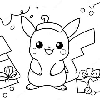 Halaman Mewarnai Pikachu Natal 72671-16367