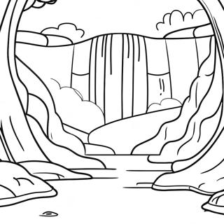 Halaman Mewarnai Air Terjun Yang Megah 72726 16420