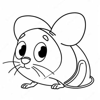 Halaman Mewarnai Mouse Komputer Lucu Dengan Mata Besar 72779-16462
