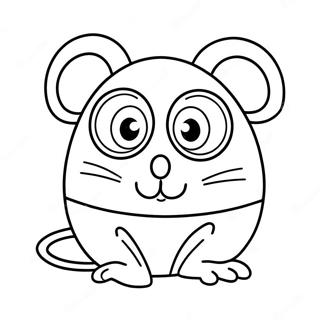 Halaman Mewarnai Mouse Komputer Lucu Dengan Mata Besar 72779-16464