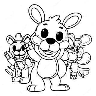 Fnaf Keamanan Pelanggaran Halaman Mewarnai