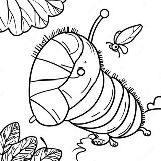 Halaman Mewarnai Ulat Eric Carle Yang Lapar 73421-16959